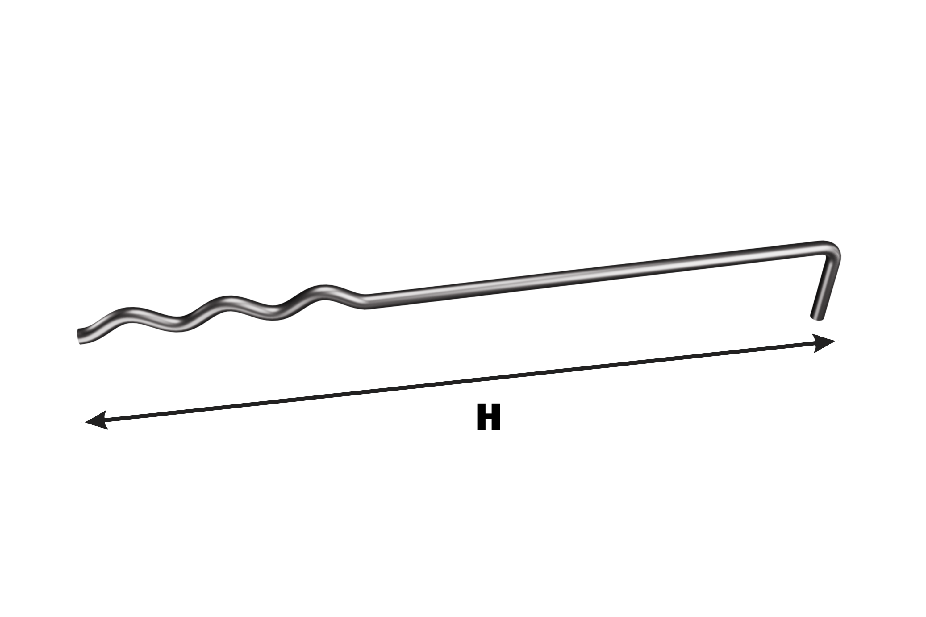 Hullámos végű tüske 5 köracél